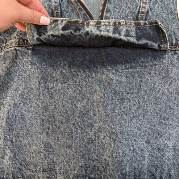 NWT Boohoo Oversized Denim Sherpa Sweatshirt Style Jacket Size 0 Petite - Picture 11 of 16